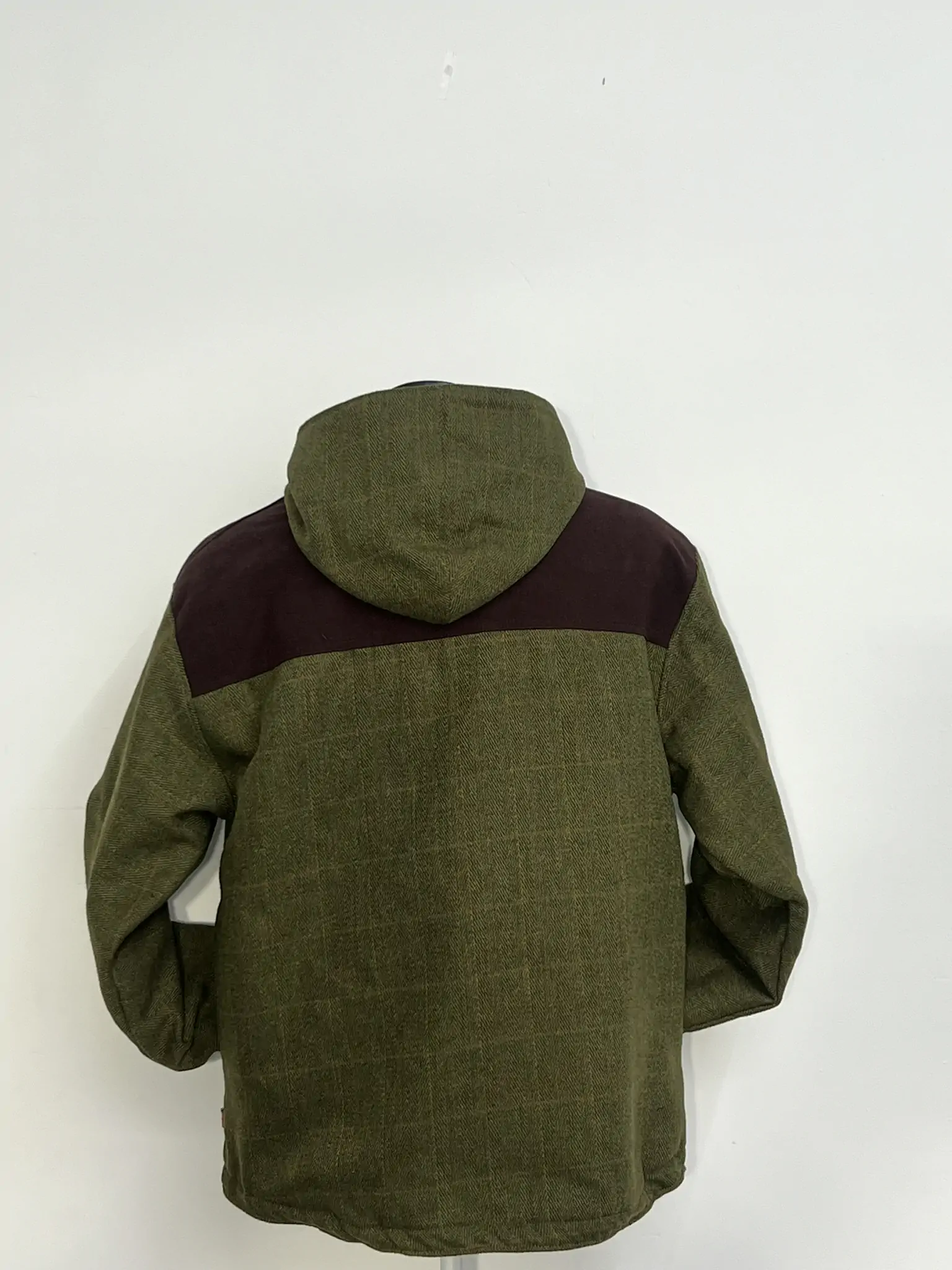 Mens Tweed Hoodie Full Zip